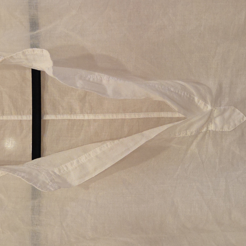 Women's JUCCA WHITE LINEN TOP BLOUSE ITALY SIZE 10 $219 - Picture 3 of 6
